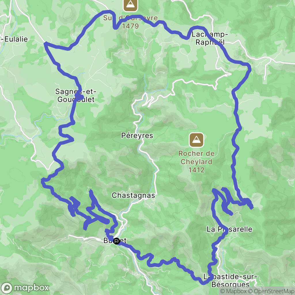 Burzet: routekaart voor buitenactiviteiten - France