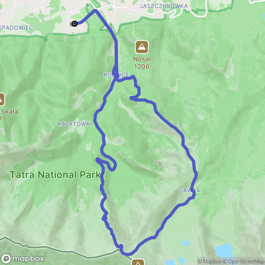 Zakopane: mapa trasy - Poland