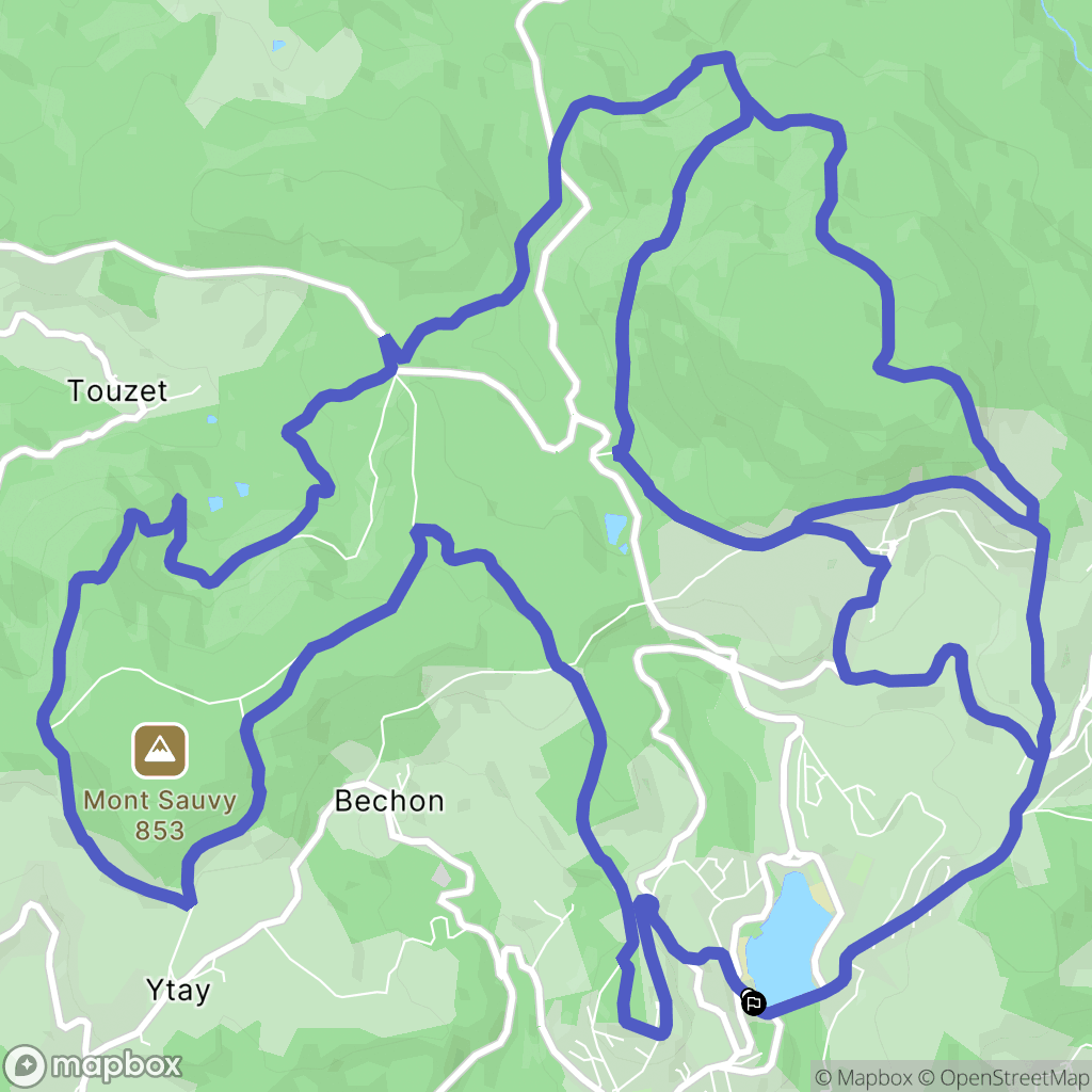 Saint-Rémy-sur-Durolle : carte du parcours de randonnée - France