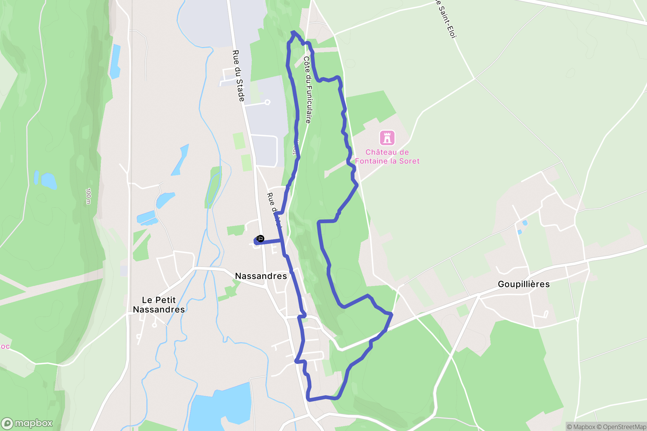Nassandres sur Risle : carte du parcours de randonnée - France