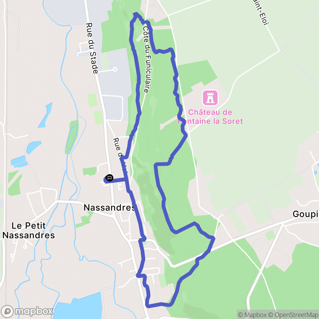Nassandres sur Risle : carte du parcours de randonnée - France
