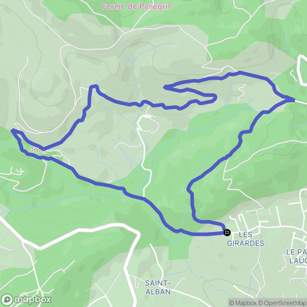 Manosque : carte du parcours de randonnée - France