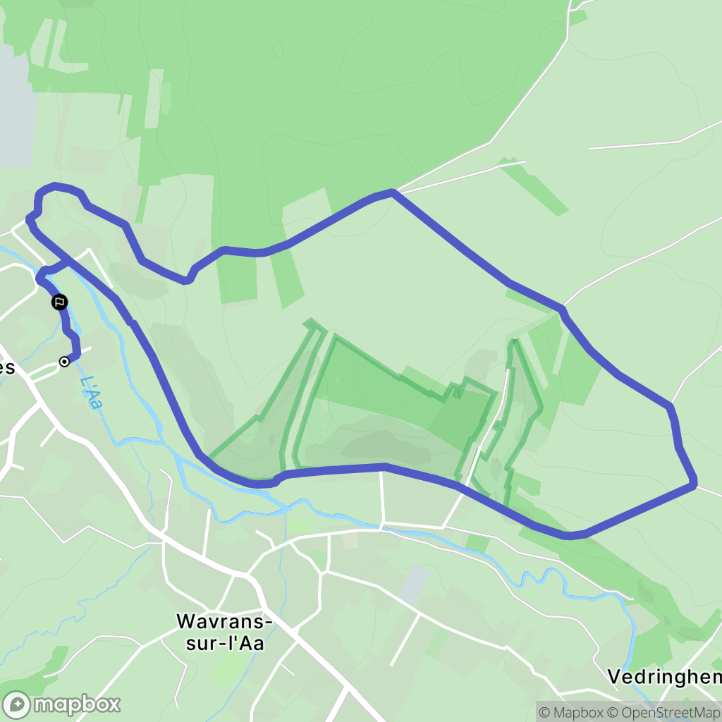 Elnes : carte du parcours de randonnée - France