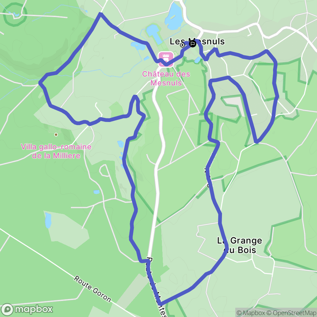 Les Mesnuls : carte du parcours de randonnée - France
