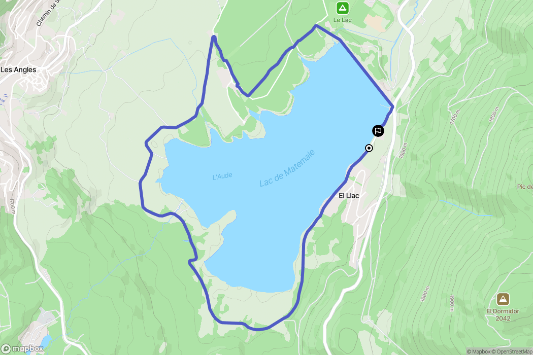 Matemale : carte du parcours de randonnée - France
