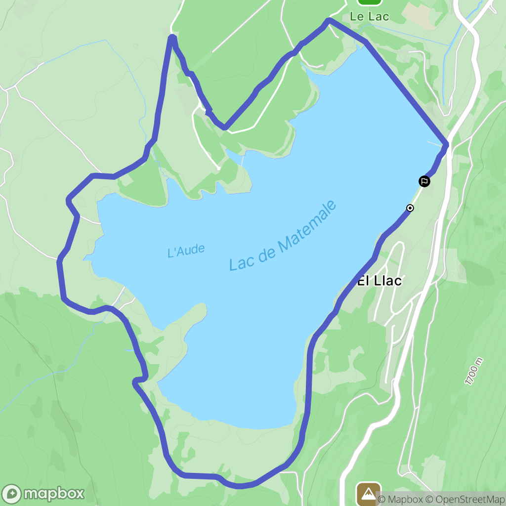 Matemale : carte du parcours de randonnée - France