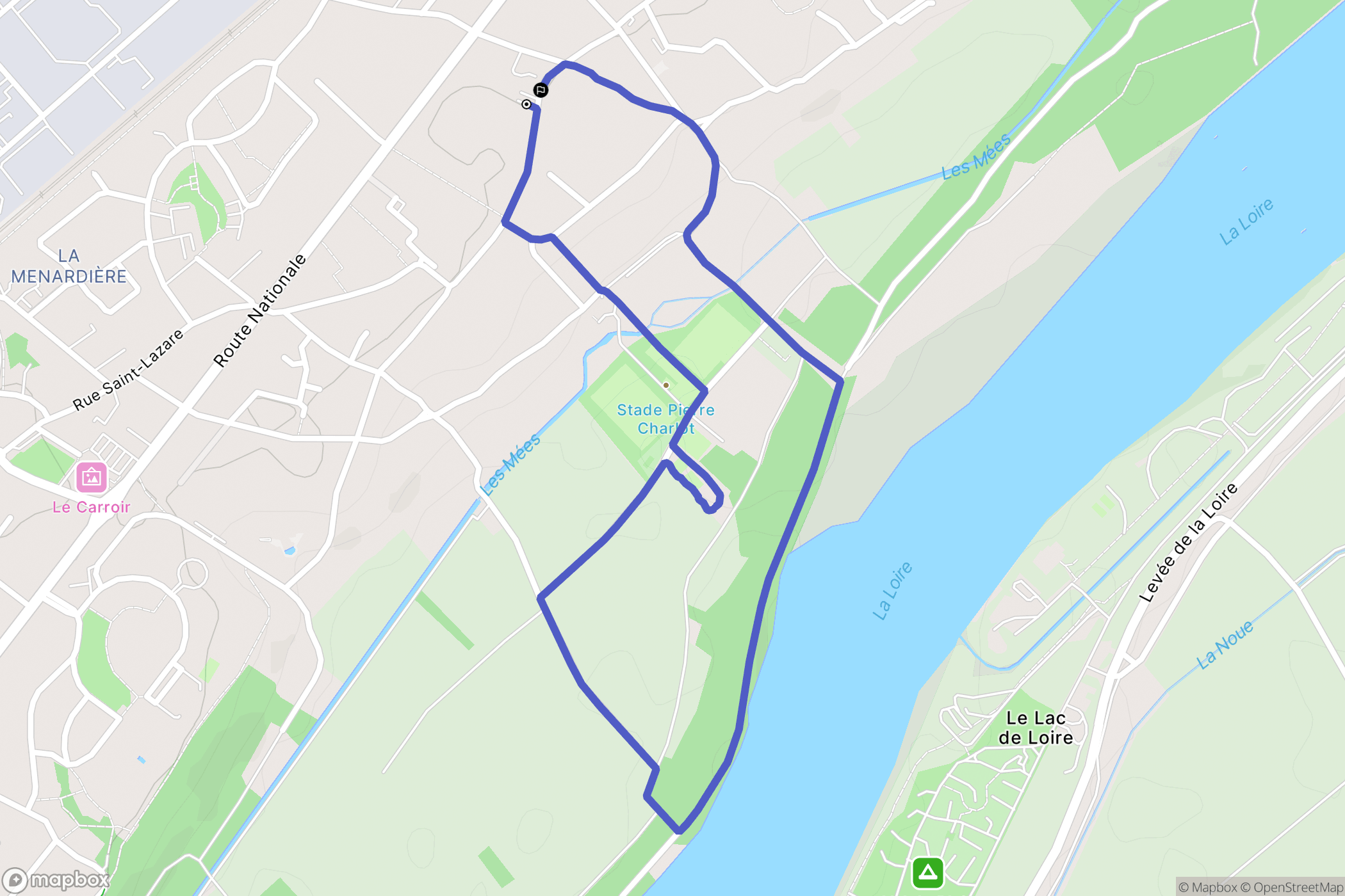 La Chaussée-Saint-Victor : carte du parcours de randonnée - France