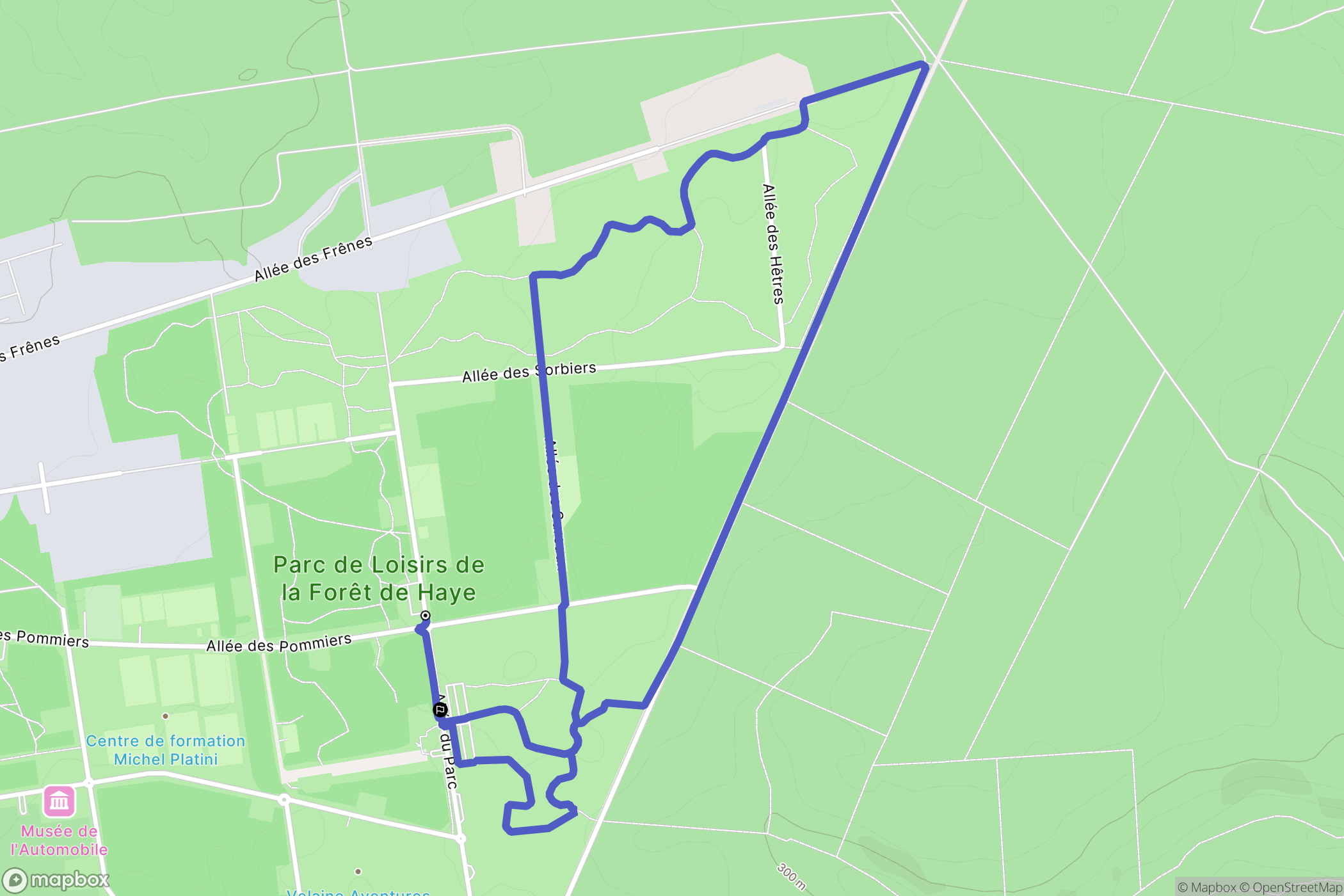 Bois-de-Haye : carte du parcours de randonnée - France