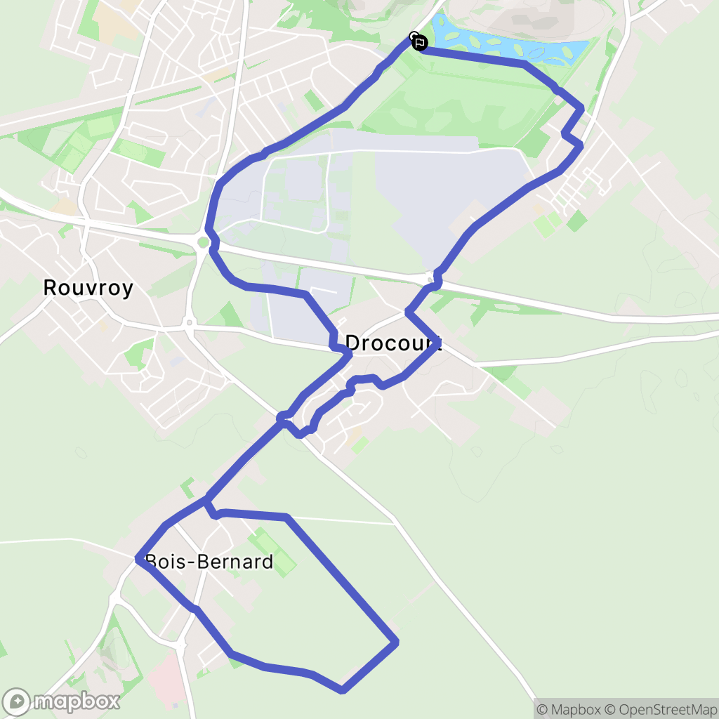 Hénin-Beaumont : carte du parcours de randonnée - France