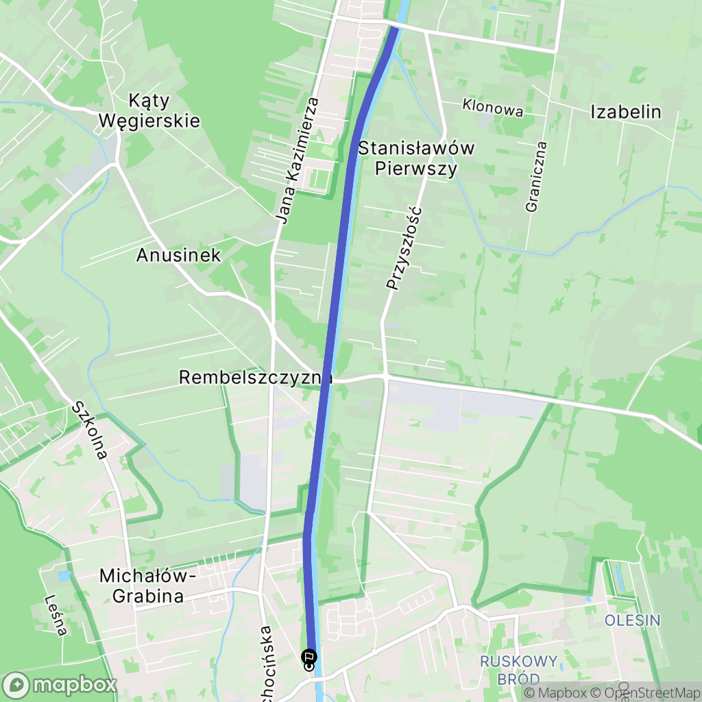 Warszawa: mapa trasy - Poland