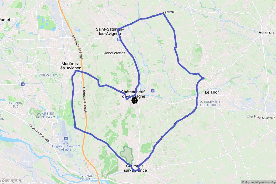 Châteauneuf-de-Gadagne : carte du parcours de randonnée - France