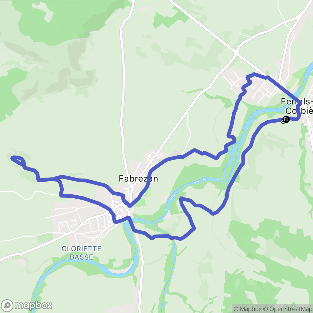 Ferrals-les-Corbières : carte du parcours de randonnée - France