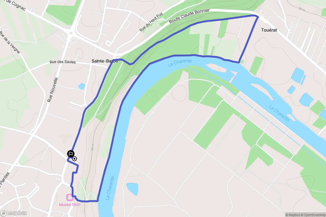 Fléac : carte du parcours de randonnée - France