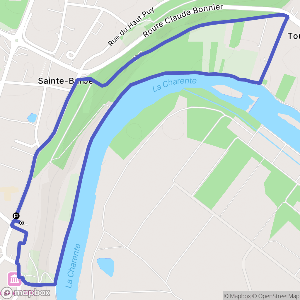 Fléac : carte du parcours de randonnée - France