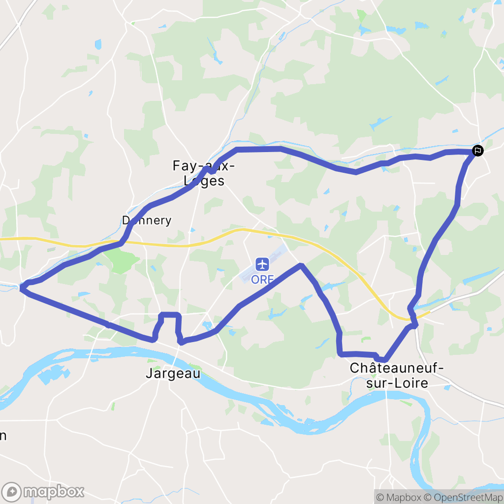 Vitry-aux-Loges : carte du parcours de randonnée - France