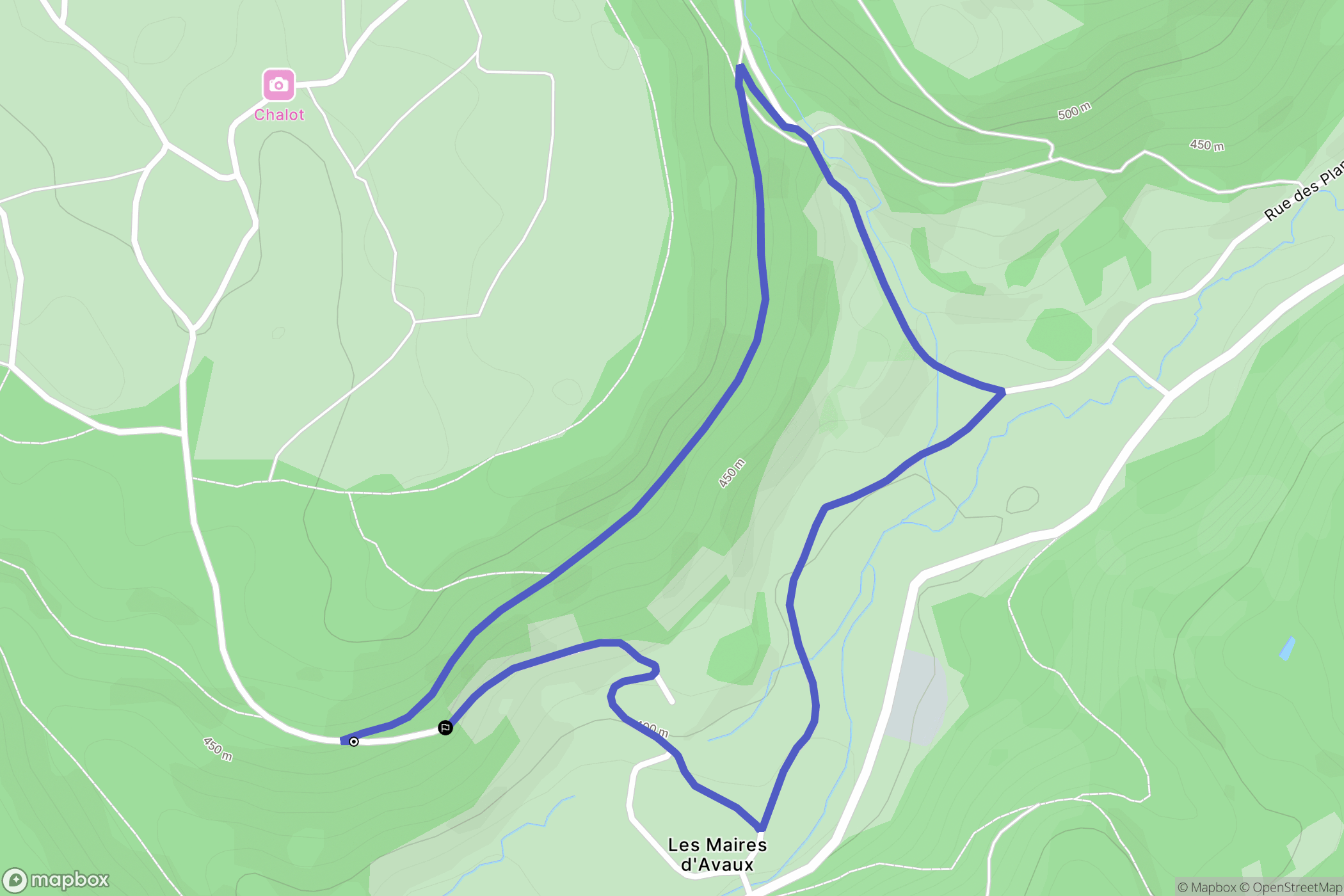 Saint-Bresson : carte du parcours de randonnée - France