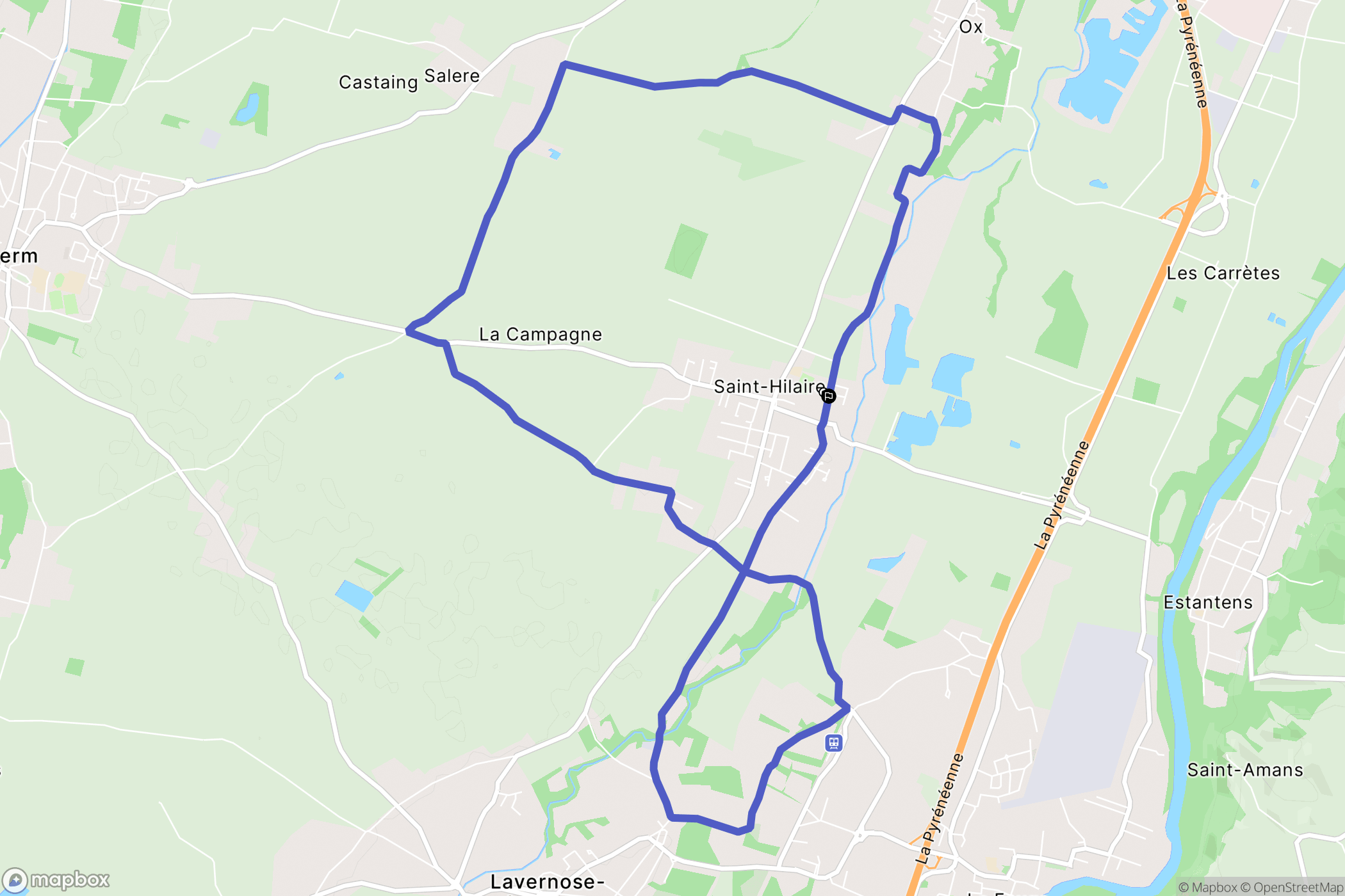 Saint-Hilaire : carte du parcours de randonnée - France