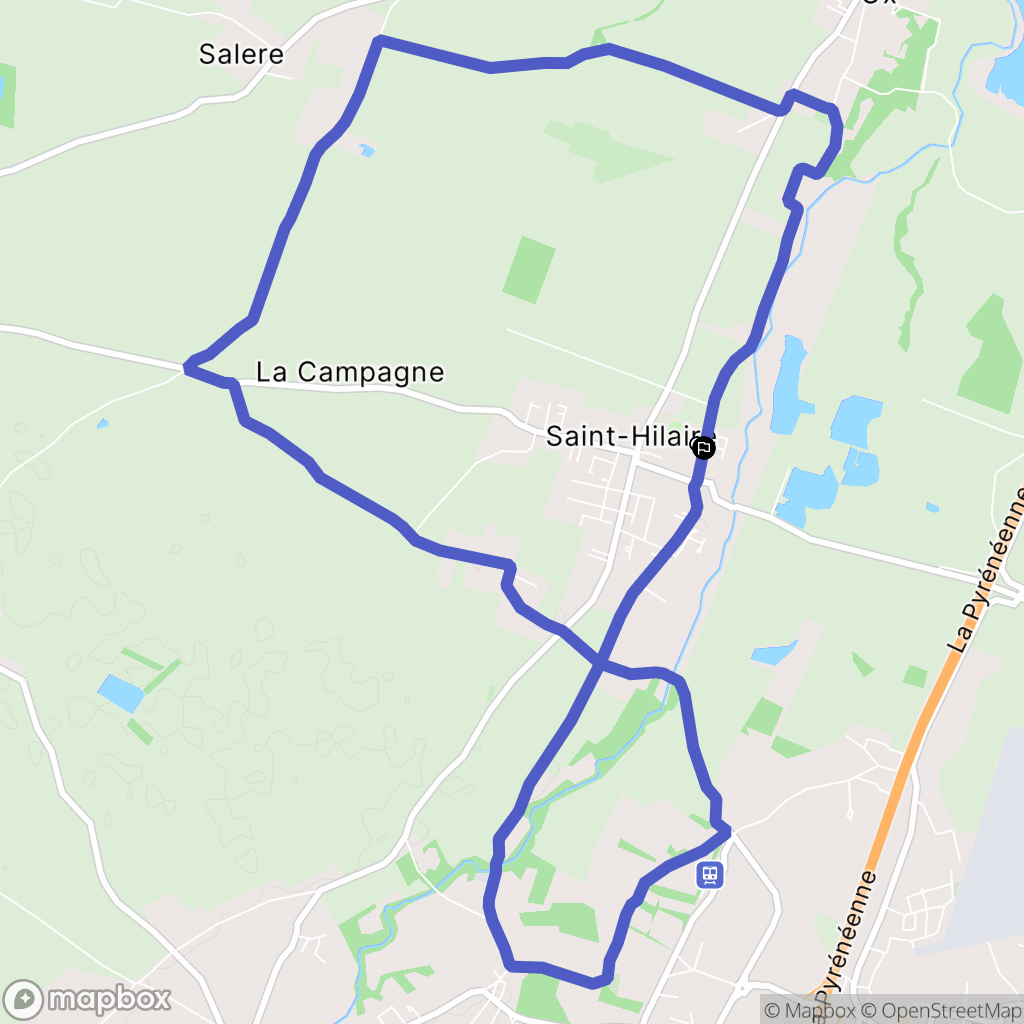 Saint-Hilaire : carte du parcours de randonnée - France