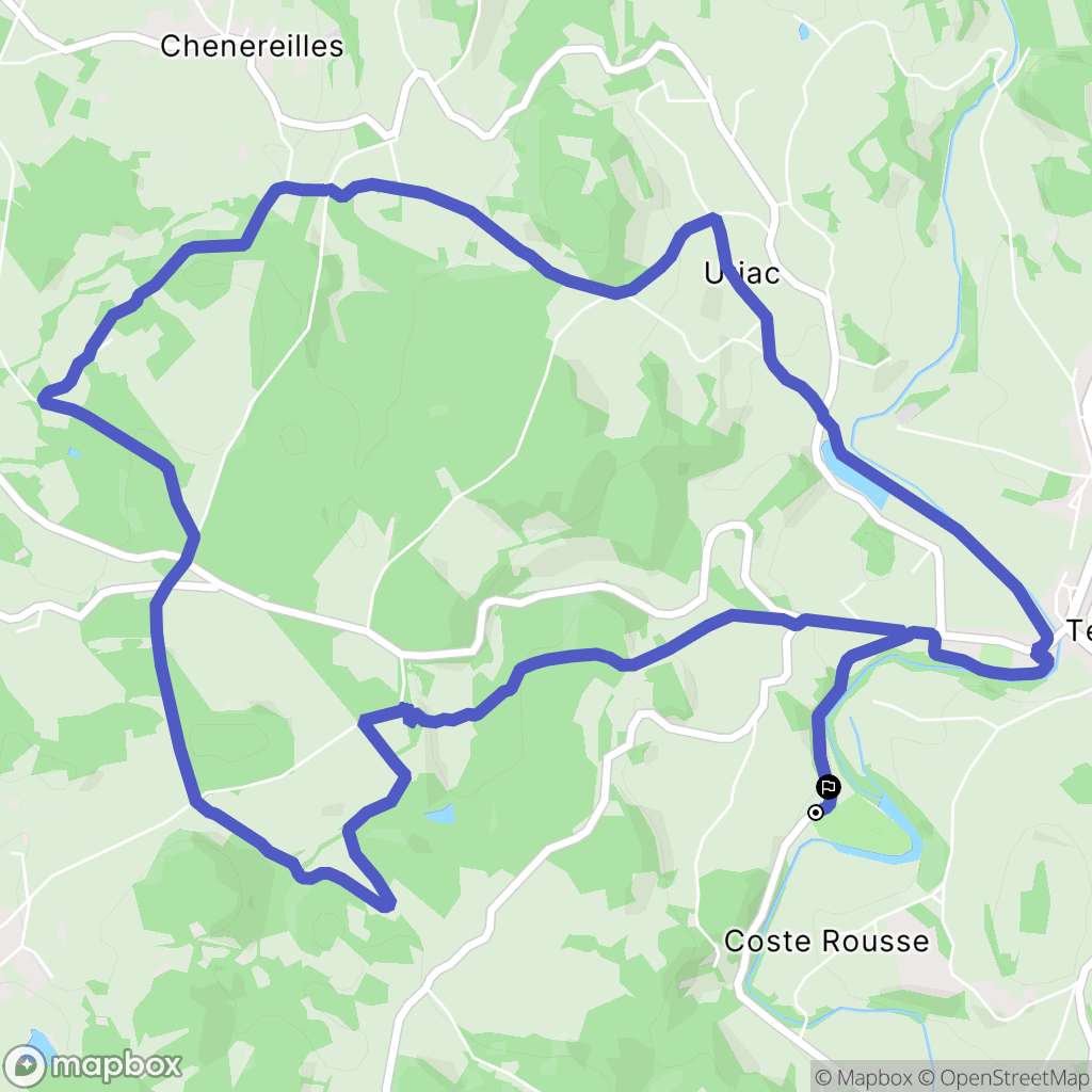 Tence : carte du parcours de randonnée - France