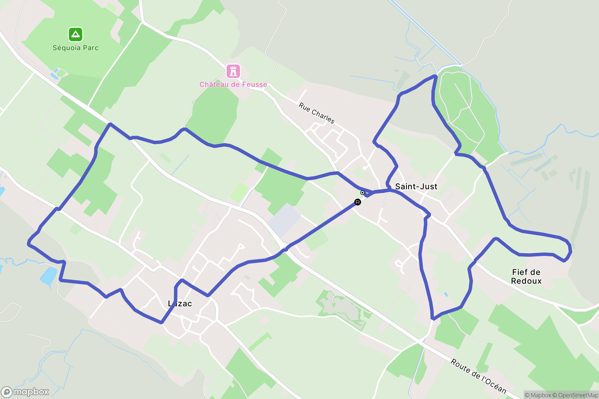 Saint-Just-Luzac : carte du parcours de randonnée - France
