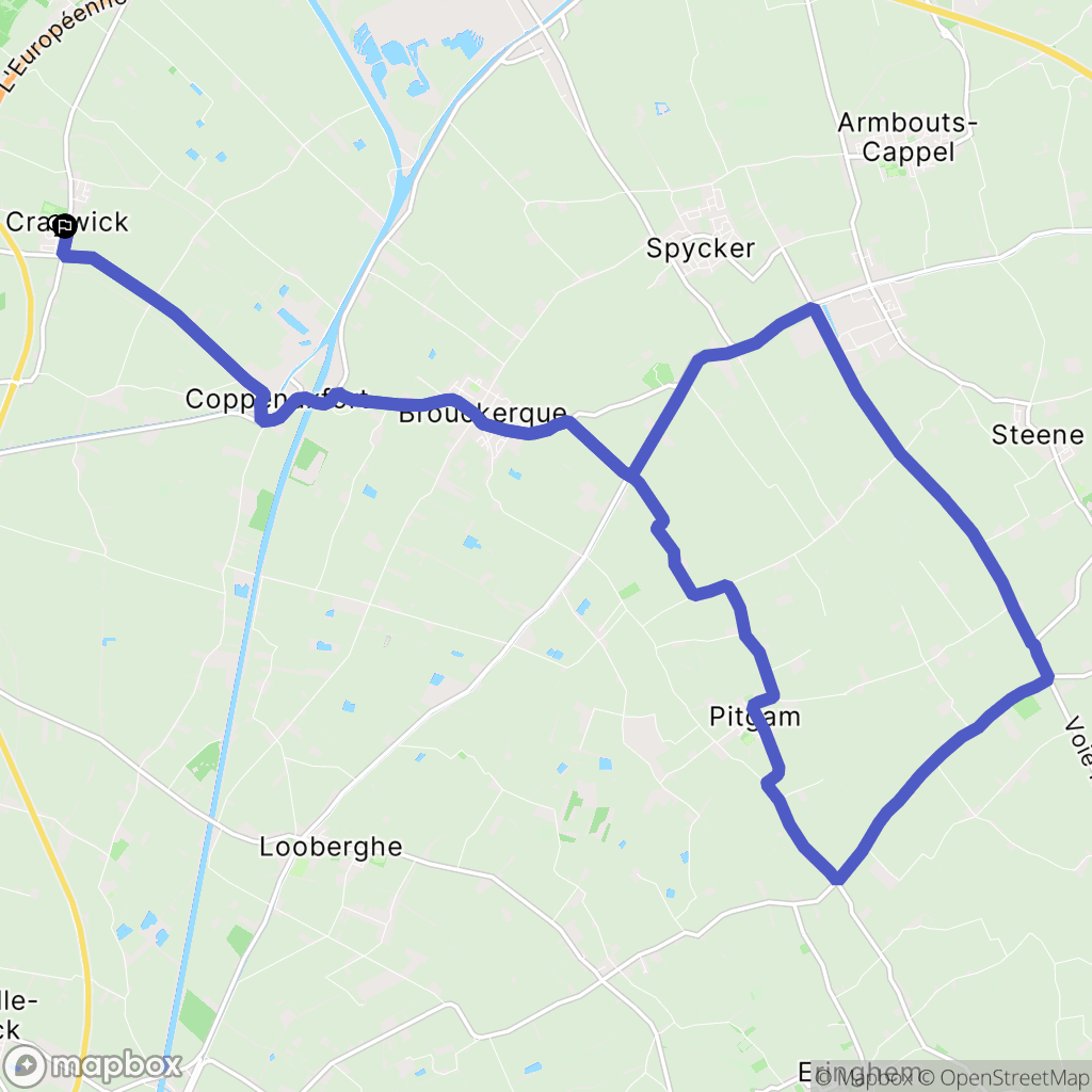 Craywick : carte du parcours de randonnée - France