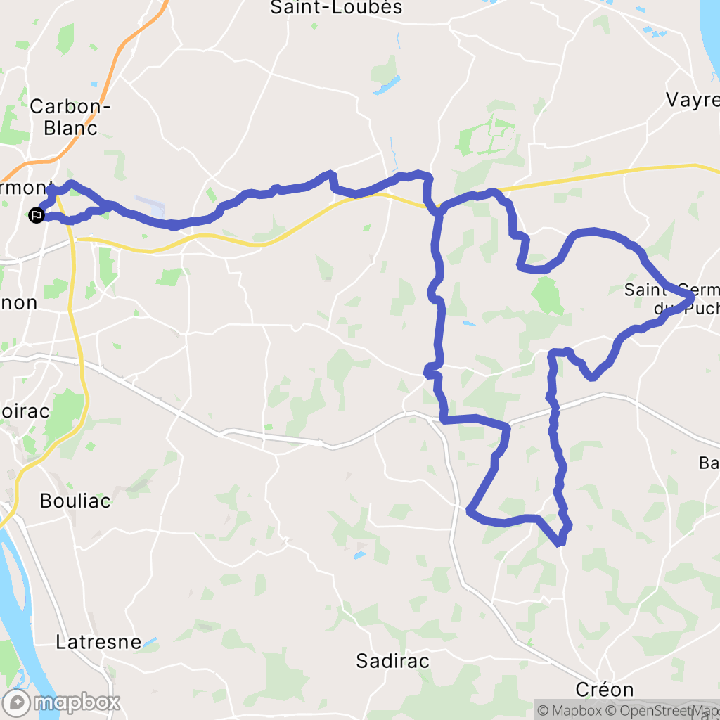 Lormont : carte du parcours de randonnée - France