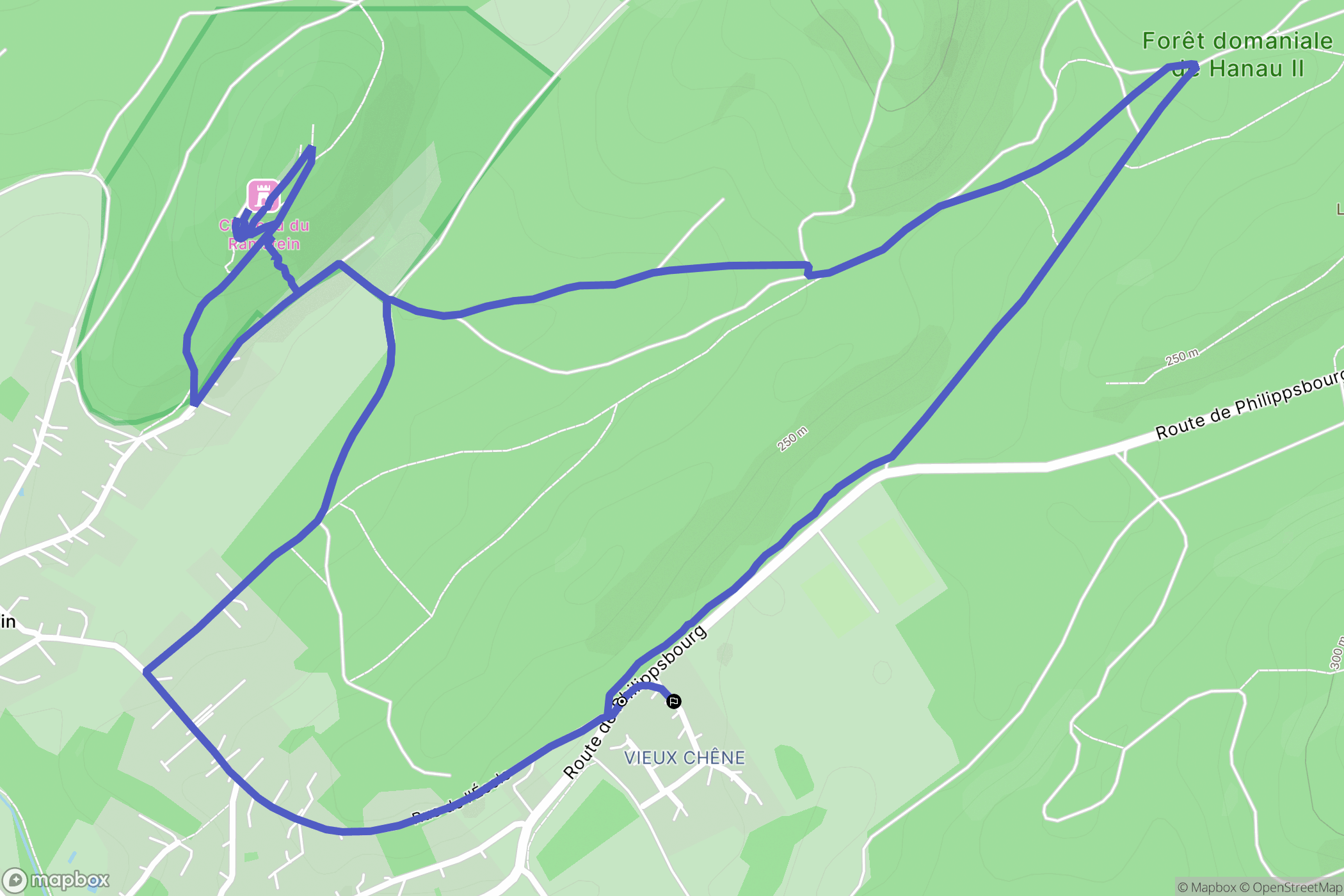 Baerenthal : carte du parcours de randonnée - France
