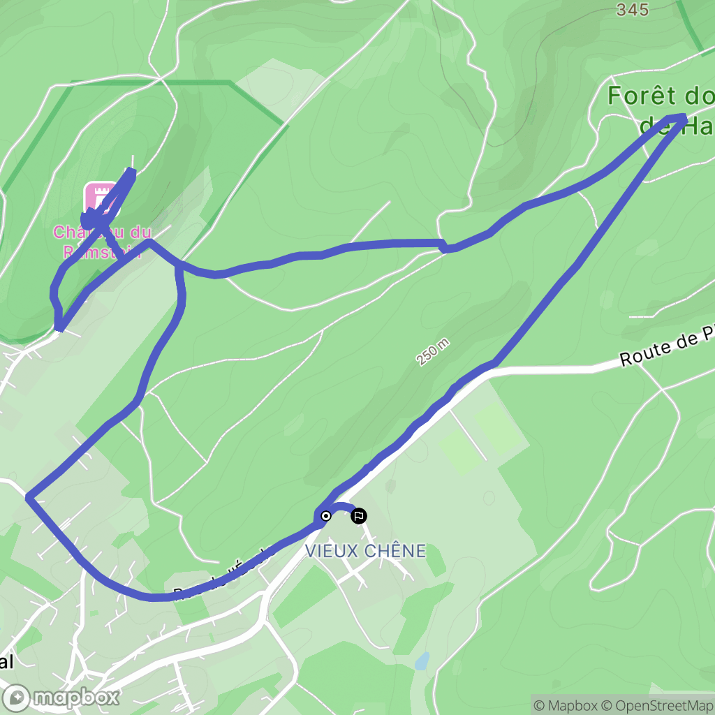 Baerenthal : carte du parcours de randonnée - France