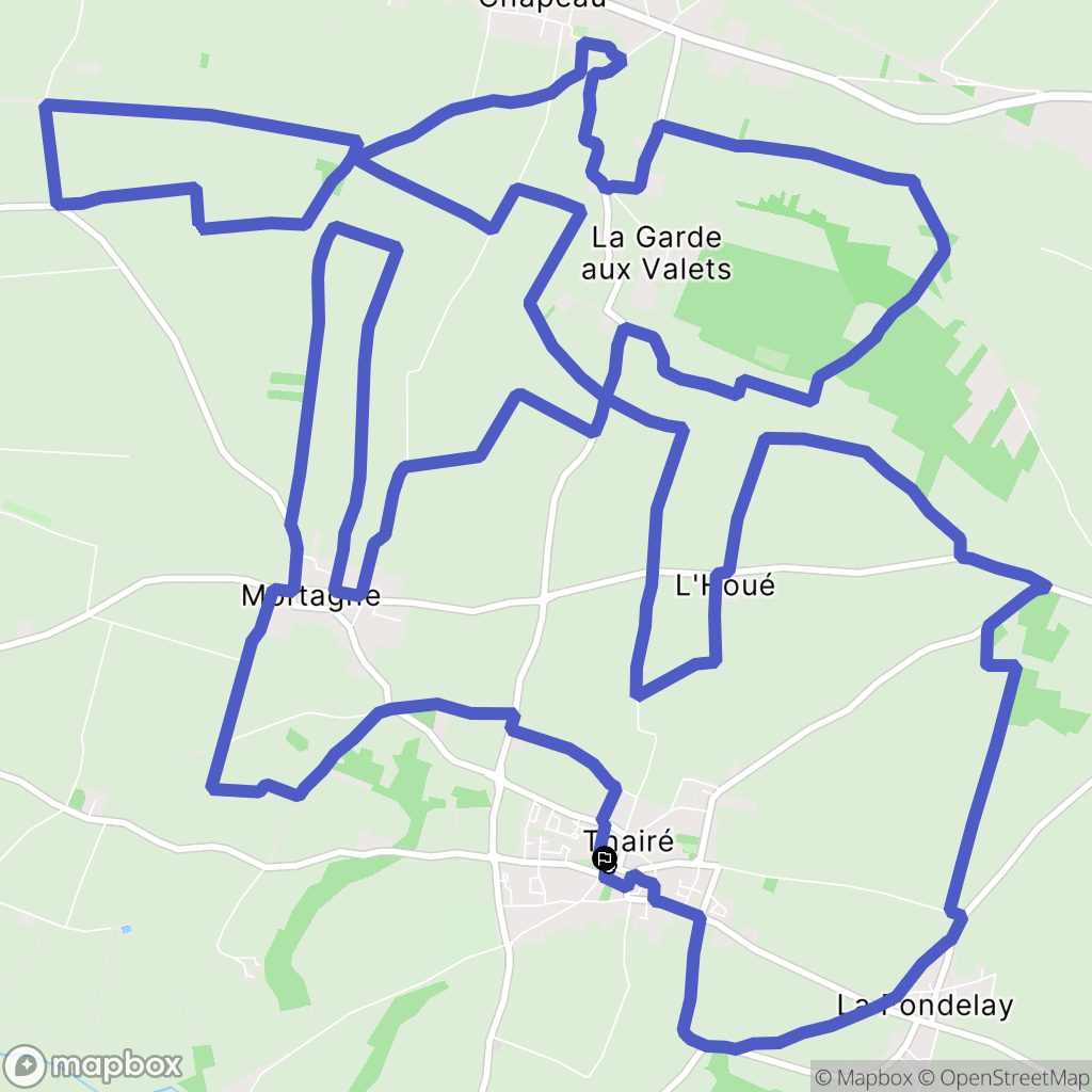 Thairé : carte du parcours de randonnée - France
