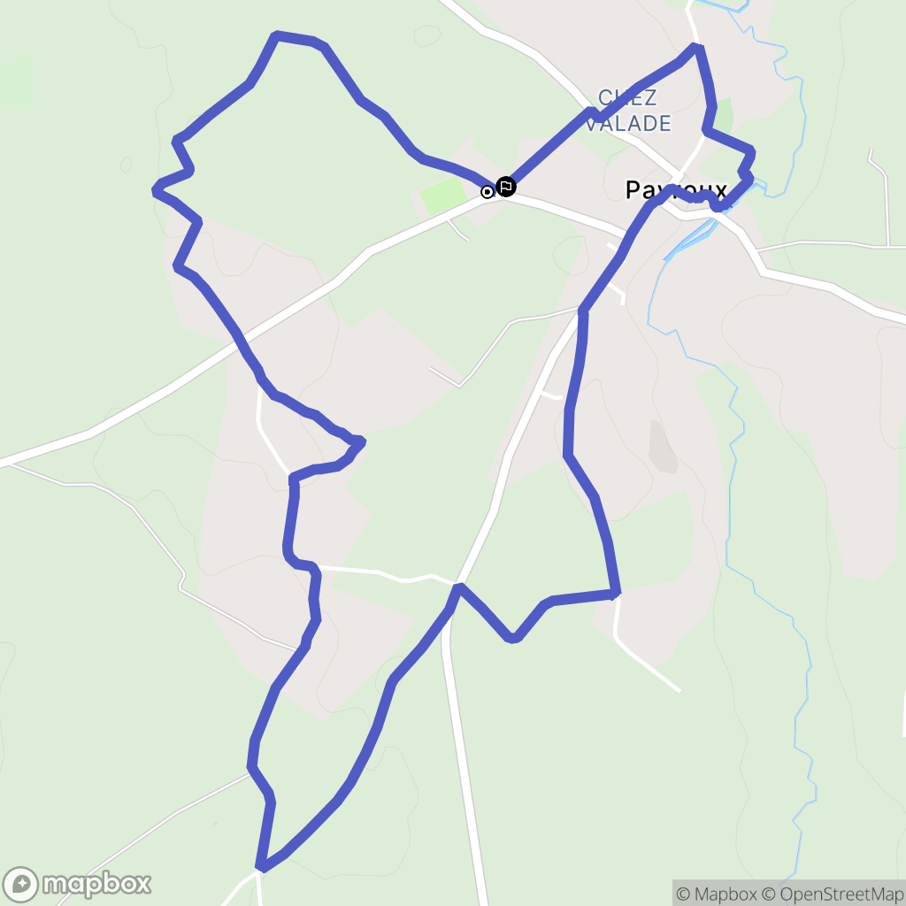 Payroux : carte du parcours de randonnée - France