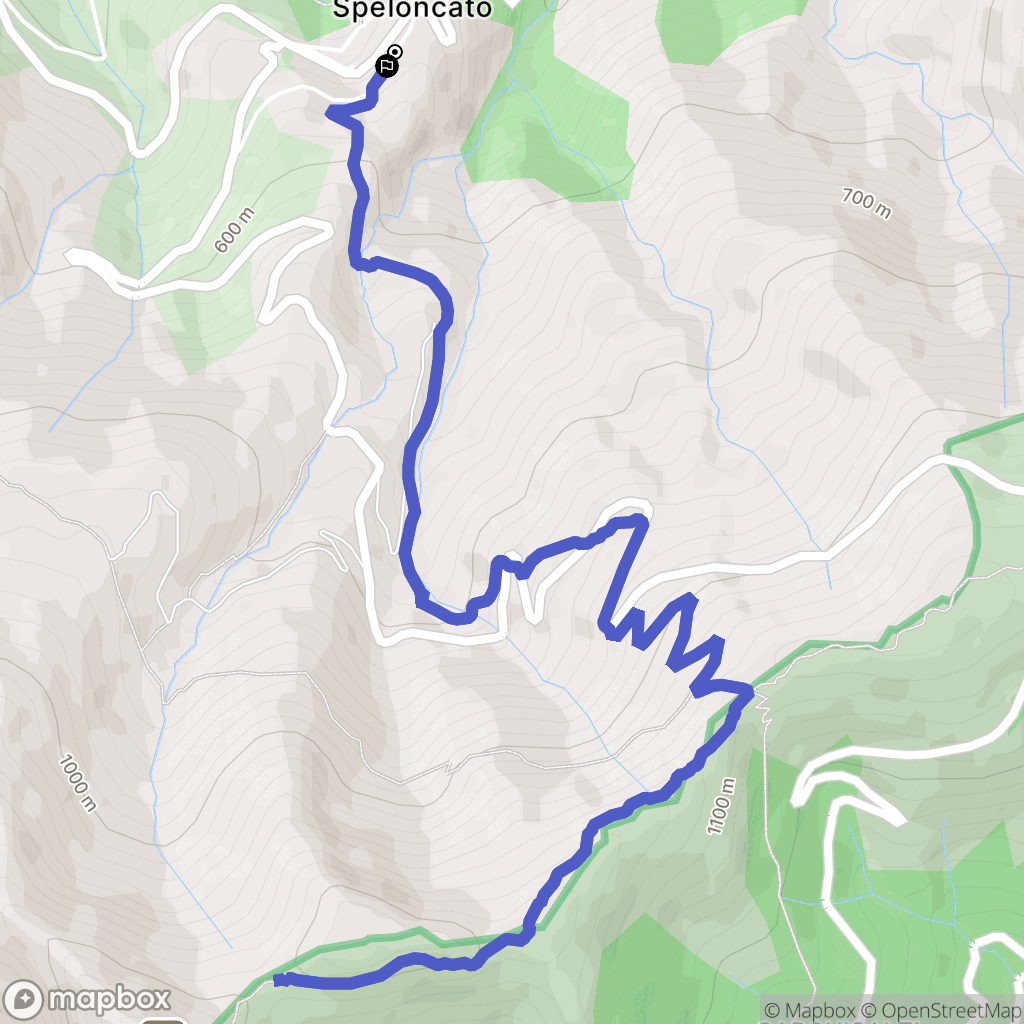 Speloncato : carte du parcours de randonnée - France