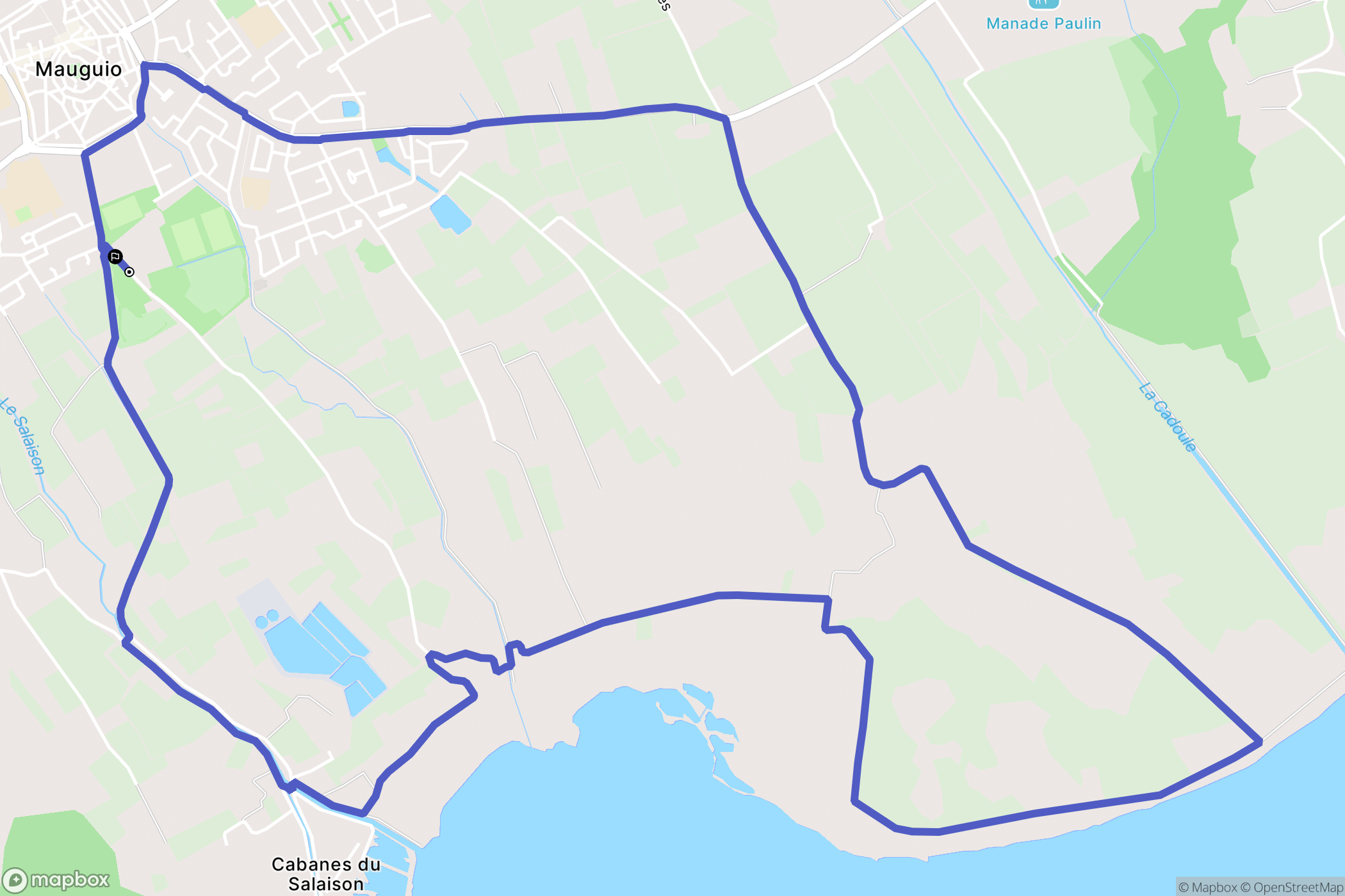 Mauguio : carte du parcours de randonnée - France