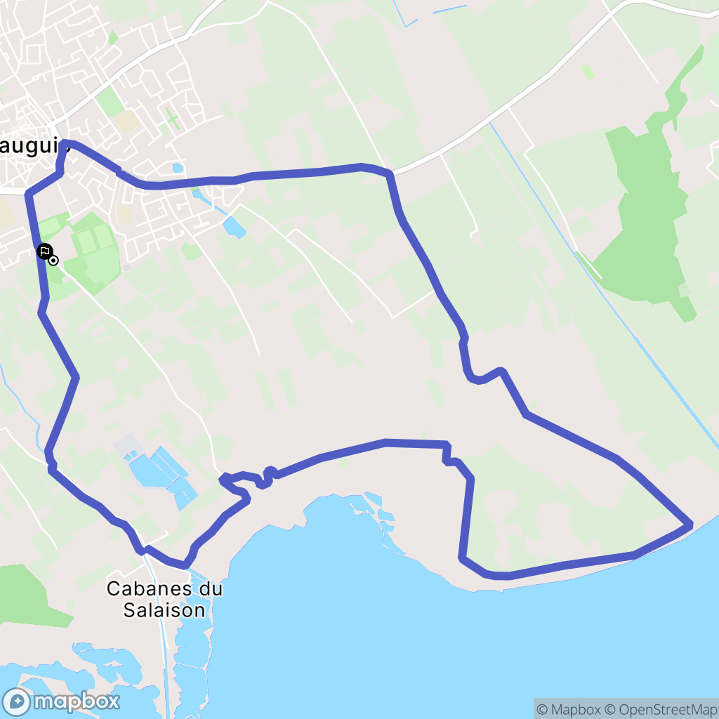 Mauguio : carte du parcours de randonnée - France