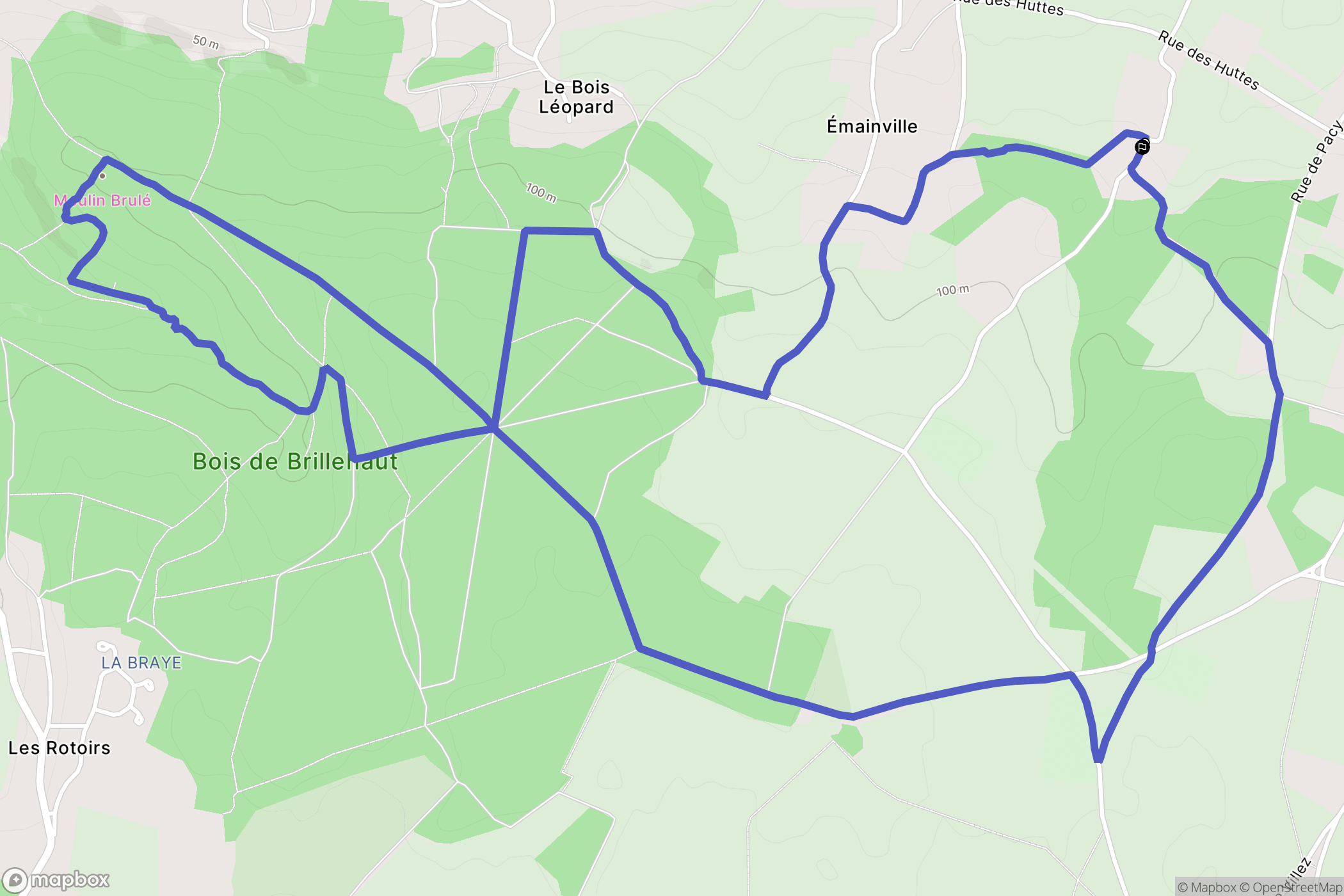 Saint-Pierre-la-Garenne : carte du parcours de randonnée - France