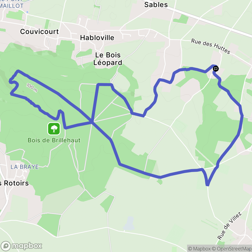 Saint-Pierre-la-Garenne : carte du parcours de randonnée - France