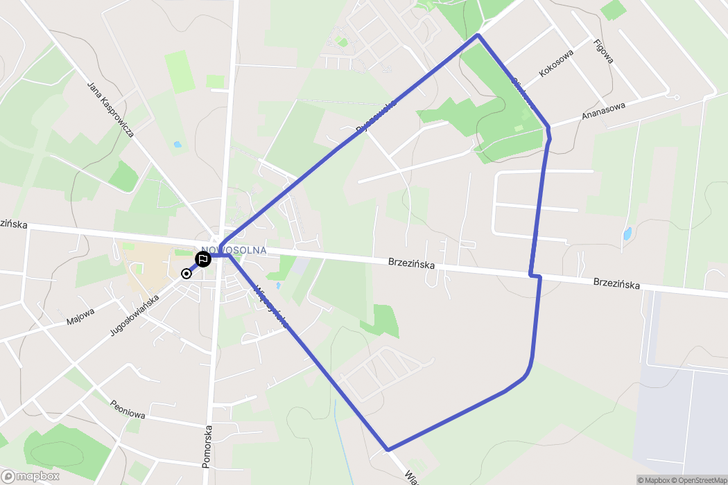 Łódź: mapa trasy - Poland
