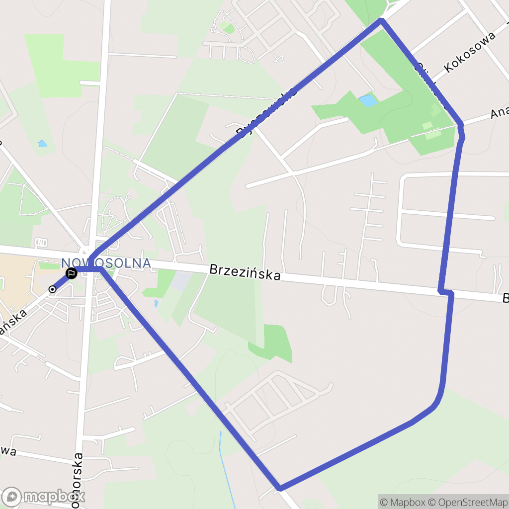 Łódź: mapa trasy - Poland
