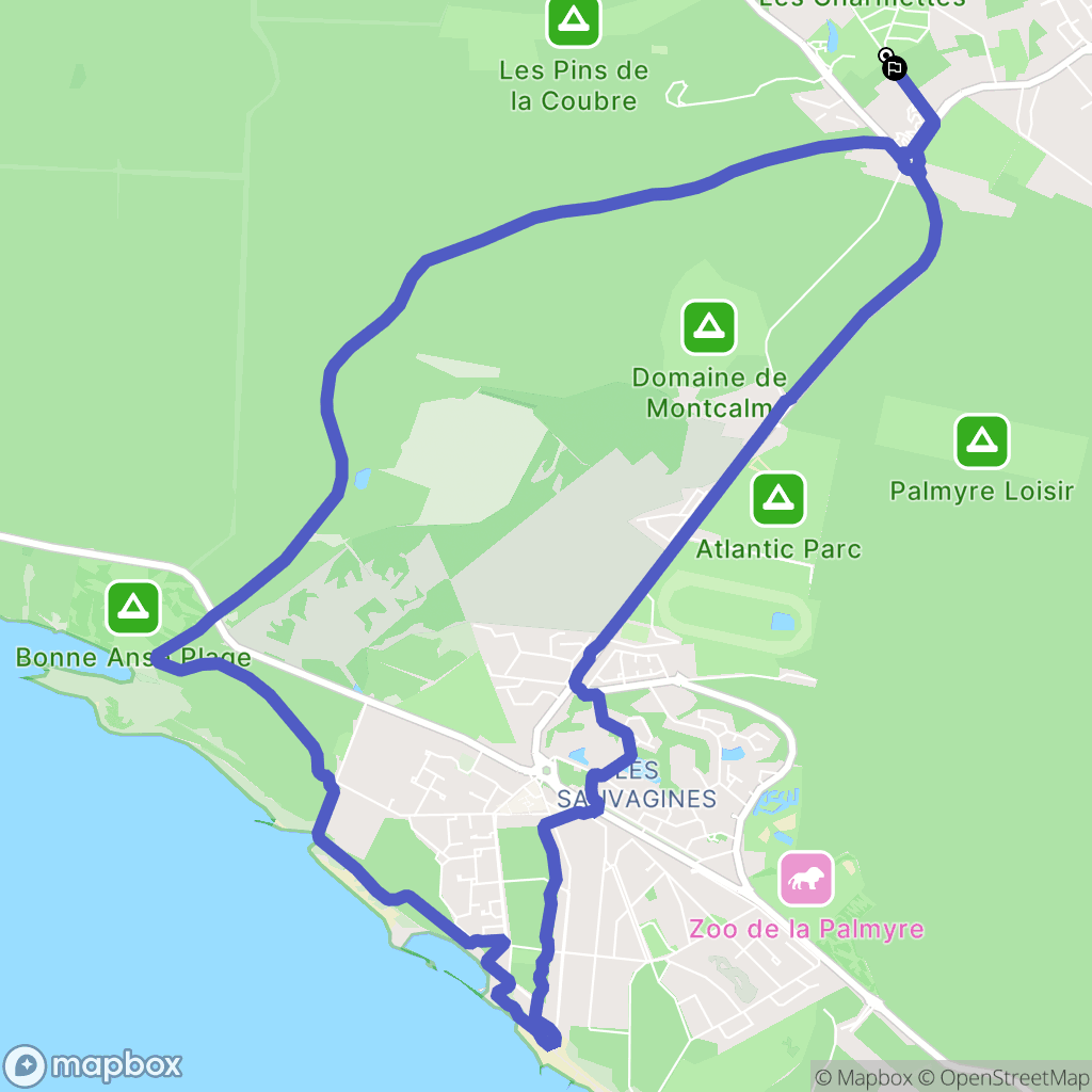 Les Mathes : carte du parcours de randonnée - France