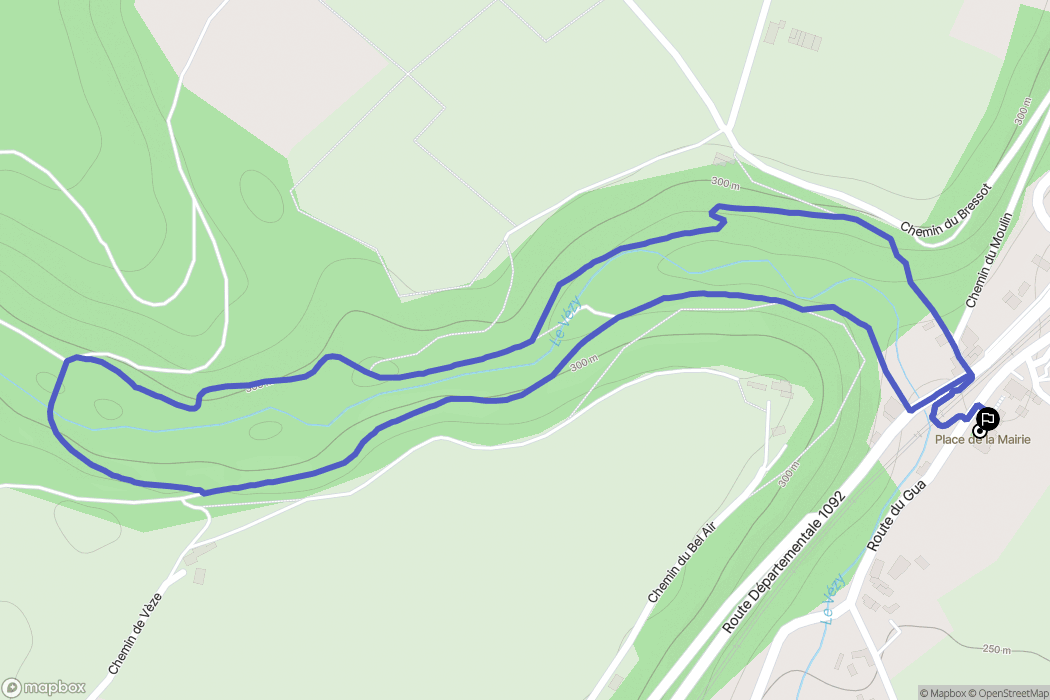 Beaulieu : carte du parcours de randonnée - France