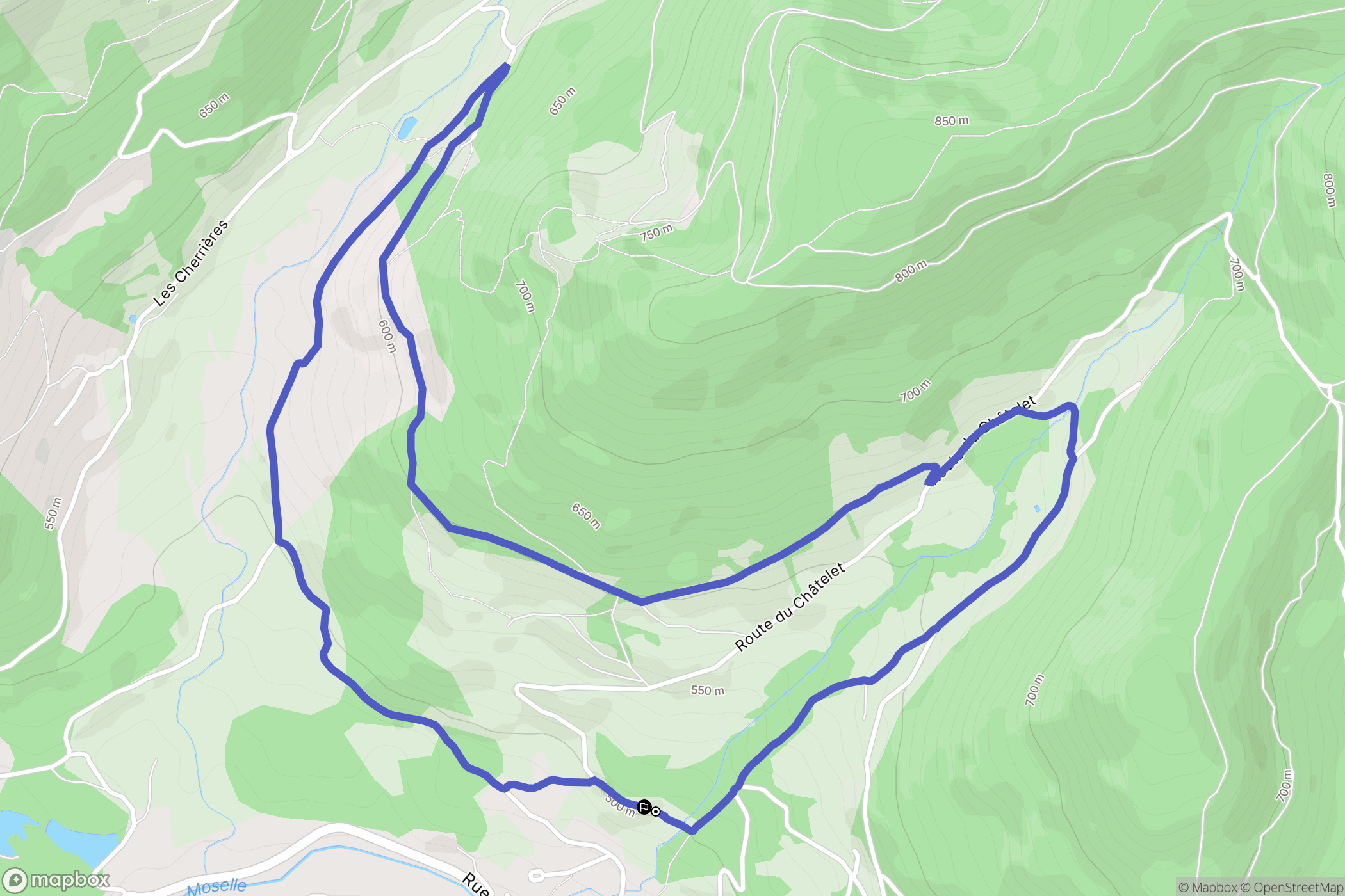 Ferdrupt : carte du parcours de randonnée - France