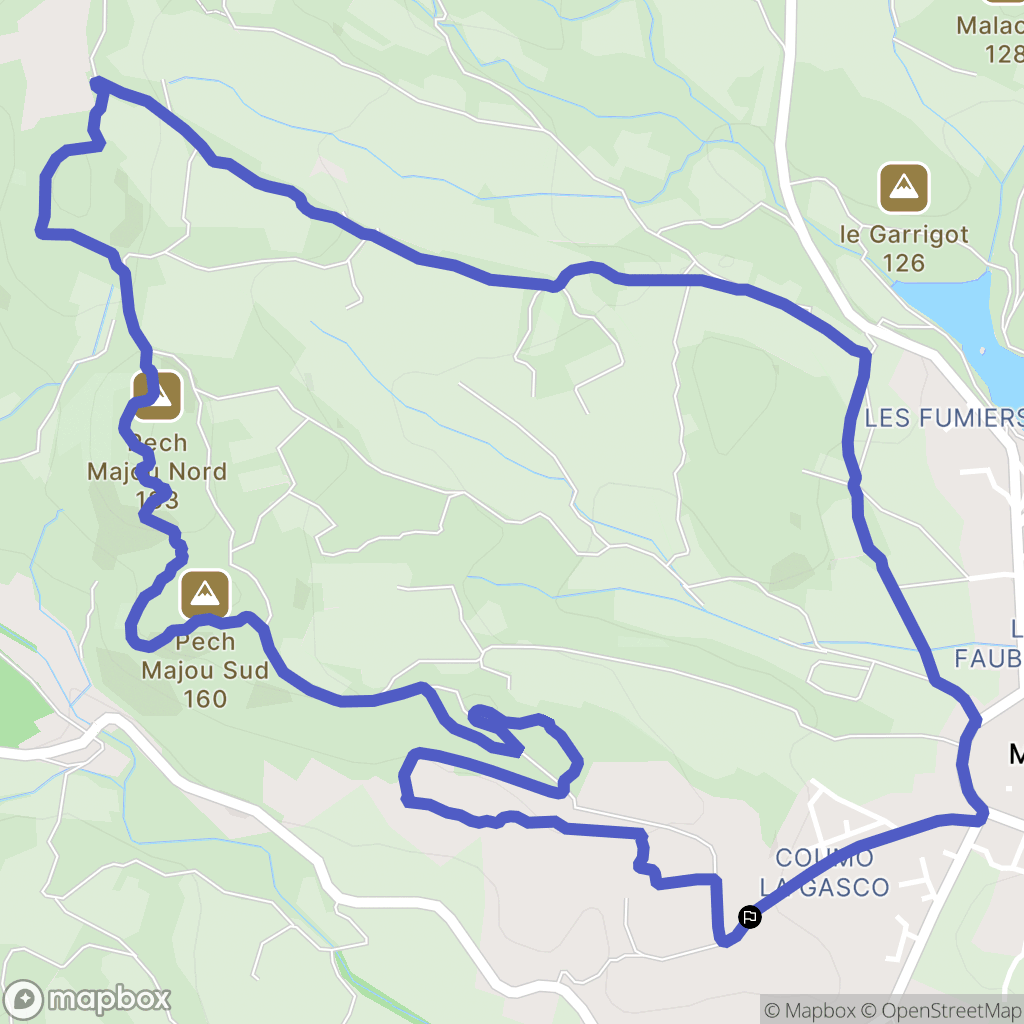 Laure-Minervois : carte du parcours de randonnée - France