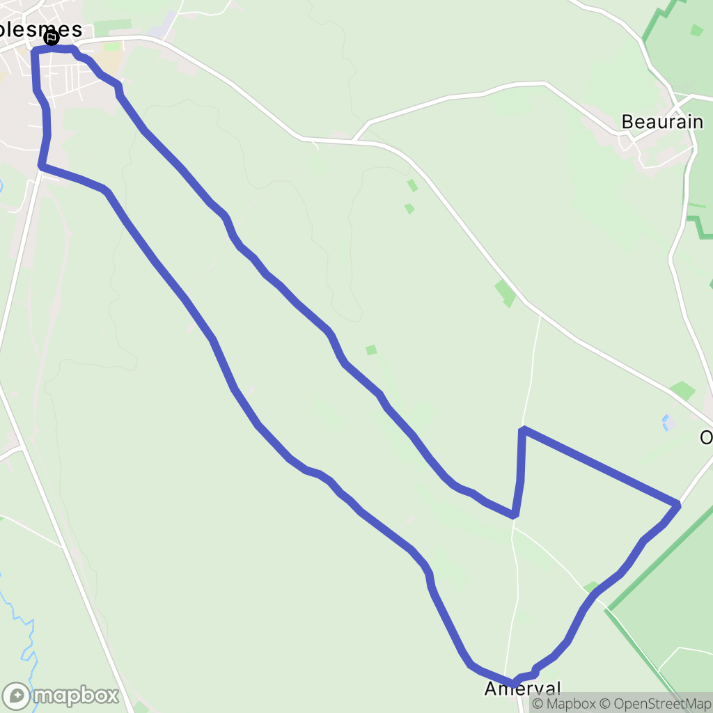 Solesmes : carte du parcours de randonnée - France