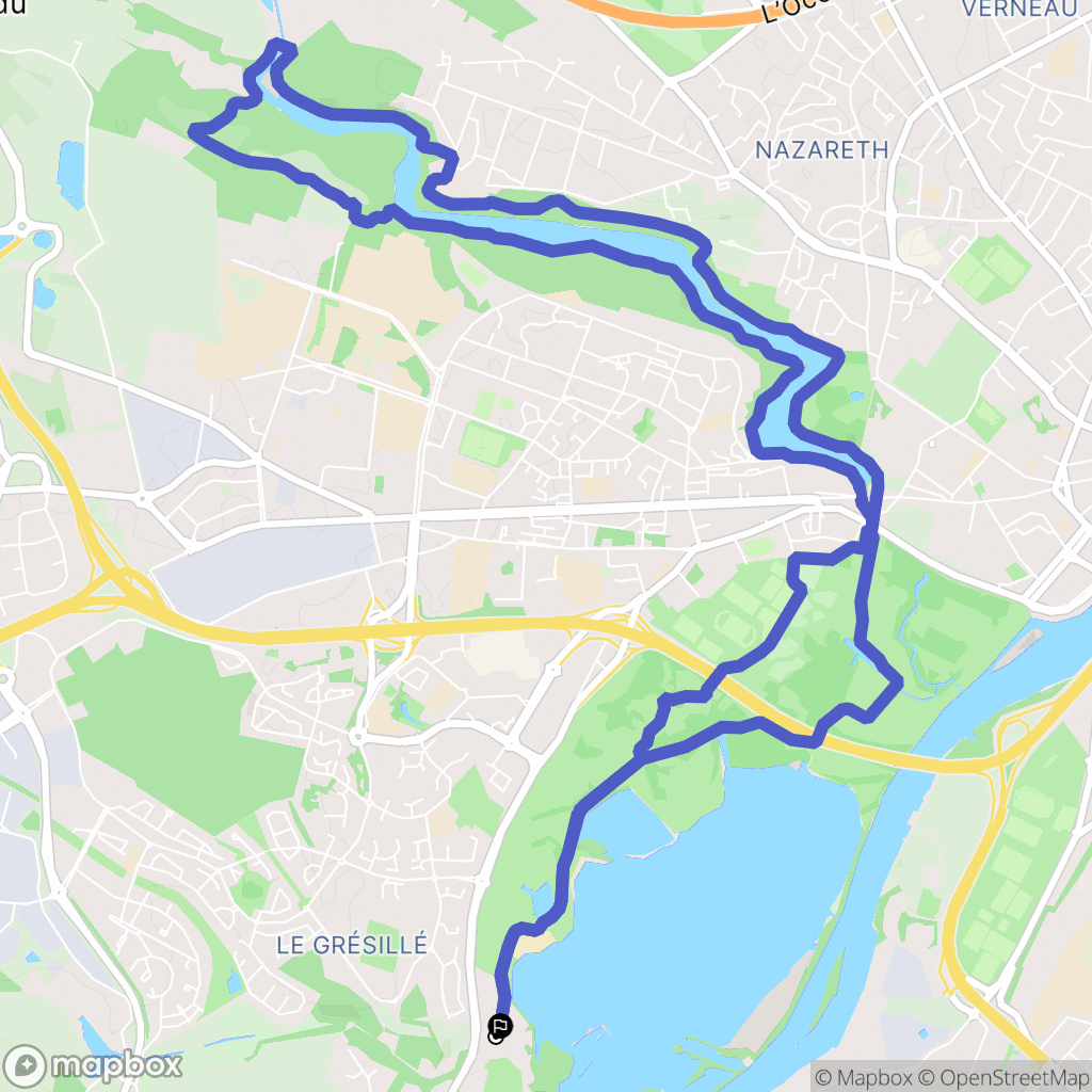 Bouchemaine : carte du parcours de randonnée - France