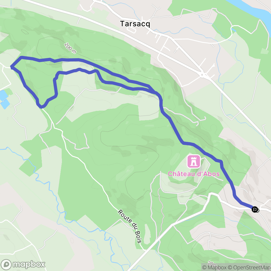 Arbus : carte du parcours de randonnée - France