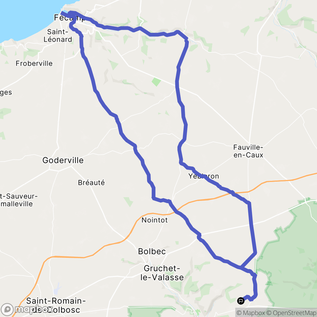 Port-Jérôme-sur-Seine : carte du parcours de randonnée - France