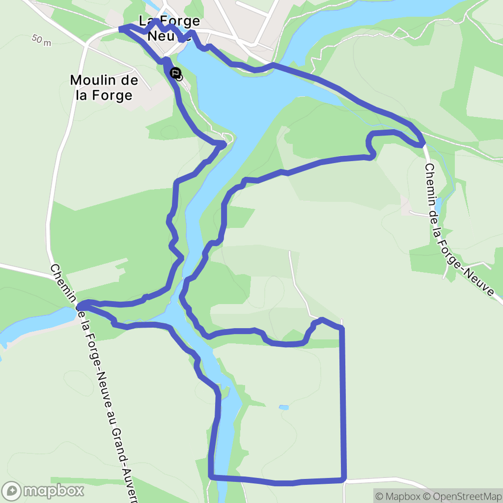 Moisdon-la-Rivière : carte du parcours de randonnée - France