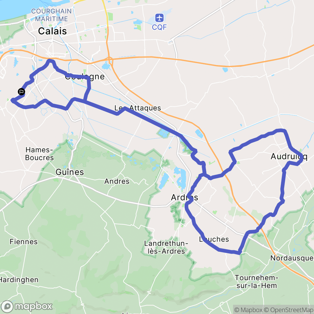 Fréthun : carte du parcours de randonnée - France