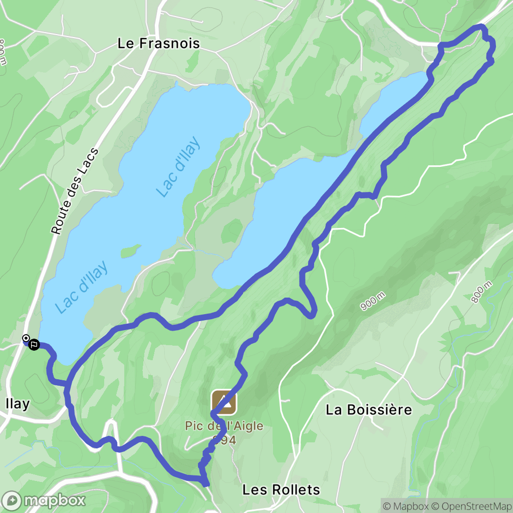 La Chaux-du-Dombief : carte du parcours de randonnée - France