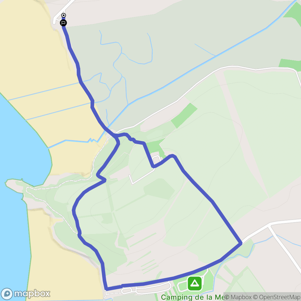 Plomodiern : carte du parcours de randonnée - France