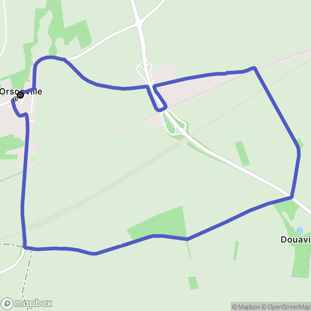 Orsonville : carte du parcours de randonnée - France